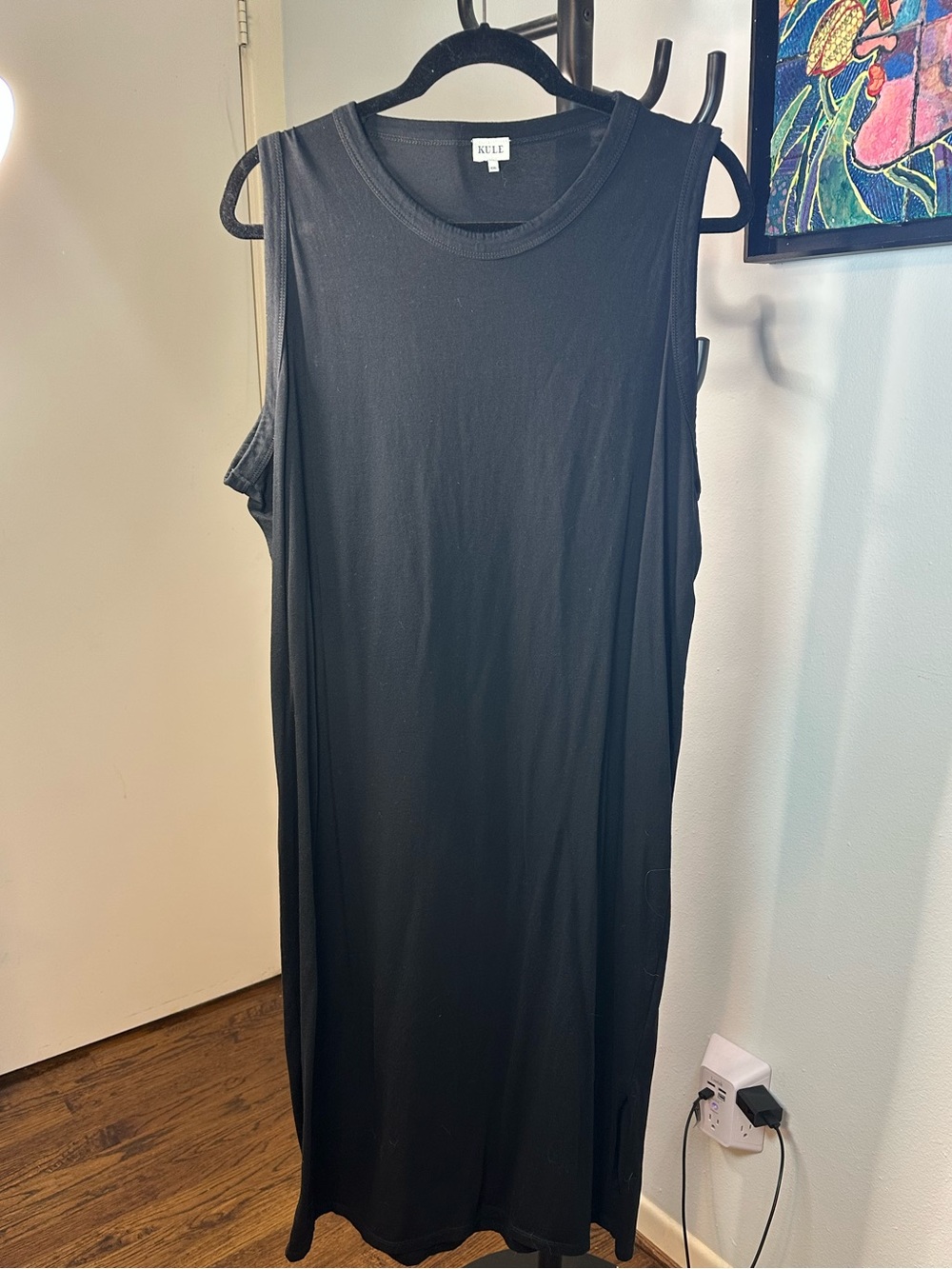 KULE black midi T-shirt dress